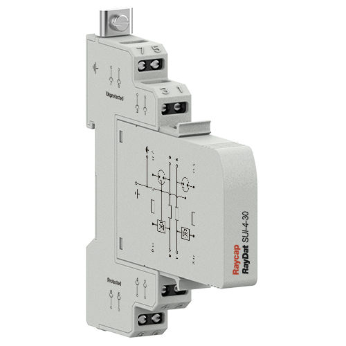Parafoudre catégorie D1 /C1 /C2 /C3 - RayDat SUI-4 - Raycap - à décharge de gaz / modulaire / sur rail DIN