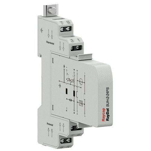 Parafoudre pour alimentation électrique - RayDat SUH-2 PS - Raycap - pour ligne de transmission de données et de télécommunication / modulaire / à décharge de gaz