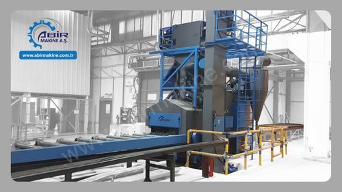 Grenailleuse à convoyeur à rouleaux - SPK series - ABİR MAKİNE A.Ş. - à turbine / à charge suspendue / pour profilés