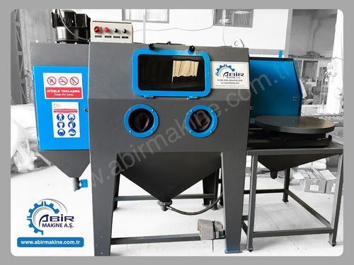 Cabine de sablage manuelle - AKM series - ABİR MAKİNE A.Ş. - à dépression / avec table tournante