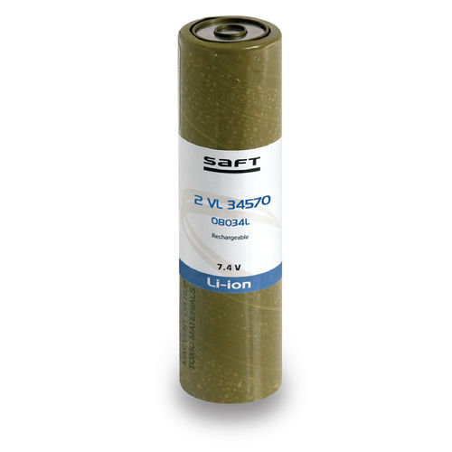 Pile rechargeable lithium-ion - 2 VL 34570 - SAFT - cylindrique / à haute densité énergétique / haute performance
