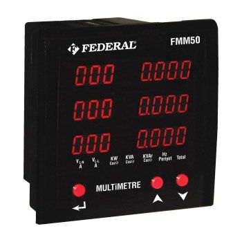 Multimètre numérique - FMM50 series - Federal Elektrik - monté sur panneau