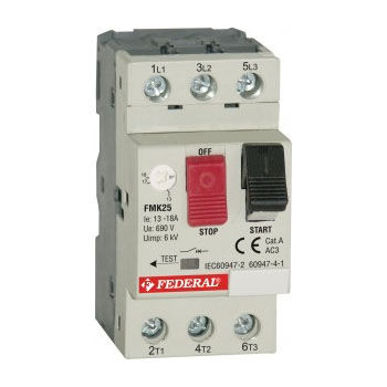 Disjoncteur de protection moteur - FMK 25 series - Federal Elektrik - thermique / AC / triphasé