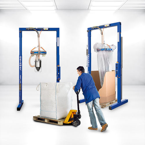 Station de vidange big-bag de vrac - Oktomat® ECO Classic - HELIOS Gerätebau für Kunststofftechnik GmbH - vibrant / automatique / avec dispositif de levage