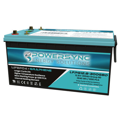 Batterie LiFePO4 - LFPG12.8-300G8D - POWERSYNC Energy Solutions - prismatique / 12 V / IEC