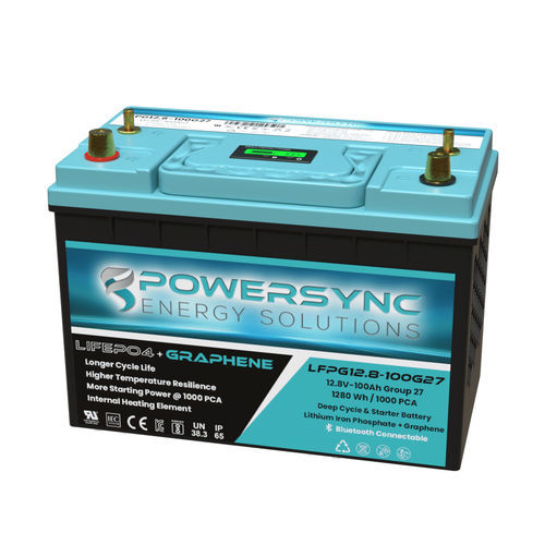 Batterie LiFePO4 - LFPG12.8-100G27 - POWERSYNC Energy Solutions - prismatique / 12 V / IEC