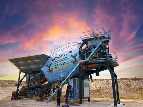 Centrale à béton mobile - TURBOMIX-60 - Fabo Crushing Screening & Concrete Plants - automatique / à 2 axes
