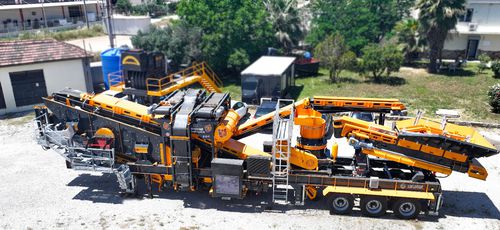 Groupe de concassage et de criblage à cône - MCC-100 - Fabo Crushing Screening & Concrete Plants - mobile / haute capacité / pour pierres
