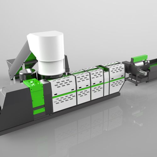 Système de granulation en tête à anneau d'eau - SJ series - Suzhou Polytec Machinery Co.,LTD - pour déchêts en matières plastiques / pour la fabrication de granulés en plastique