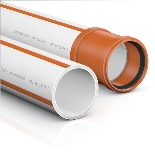 Tuyau rigide pour produits chimiques - HM-EXTRAFORT series - Idrotherm 2000 - en polypropylène / résistant à l'abrasion / résistant aux chocs