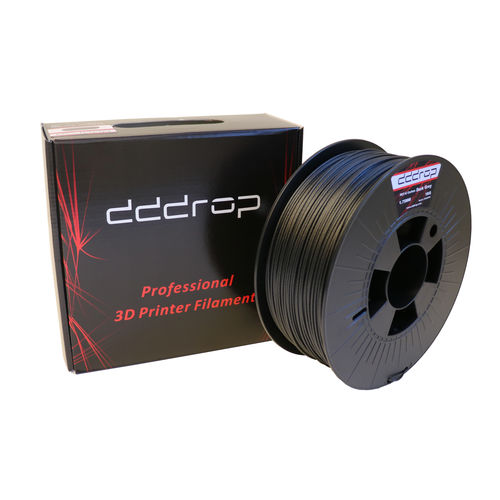 Filament PETG pour imprimante 3D - dddrop - 1,75 mm / noir / renforcé de fibre de carbone