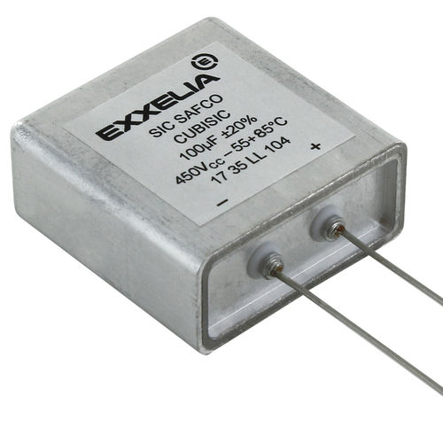 Condensateur électrolytique - CUBISIC - EXXELIA - avec broches radiales / à faible résistance série équivalente / de filtrage