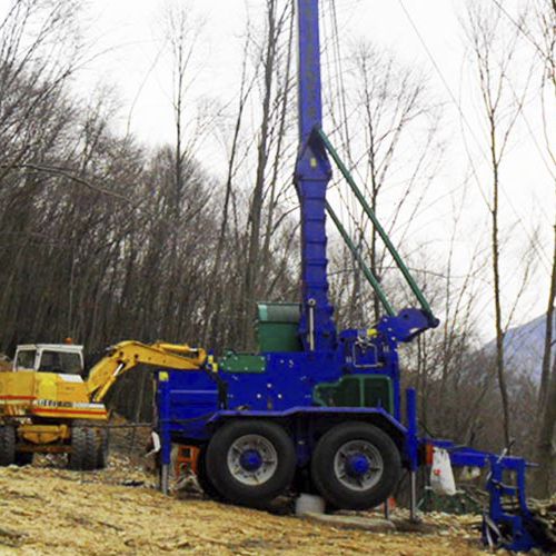 Câble-mât pour débardage en montée et en descente - TG SL “SPEEDY LINE” - greifenberg teleferiche - monté sur tracteur