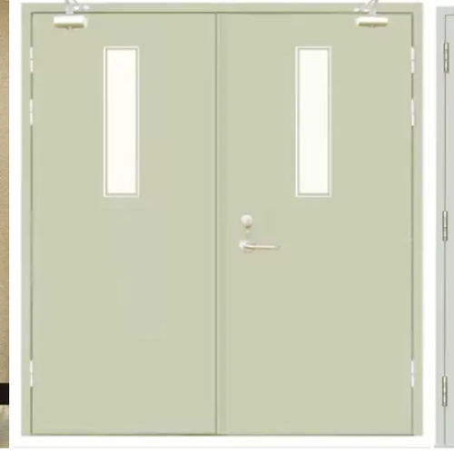 Porte coupe-feu - Shanghai Kenvo Door Co., Ltd - battante / en métal / vitrée