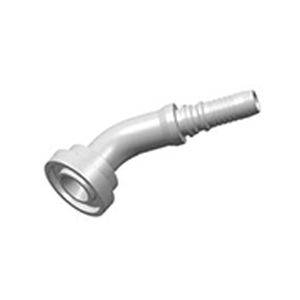 Raccord hydraulique - S87343 series - WUXI SAMWAY CO.,LTD - cannelé / coudé à 45° / à bride