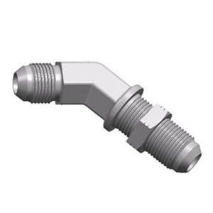 Raccord mâle-mâle - S6J4-LN JIC series - WUXI SAMWAY CO.,LTD - hydraulique / fileté / coudé à 45°