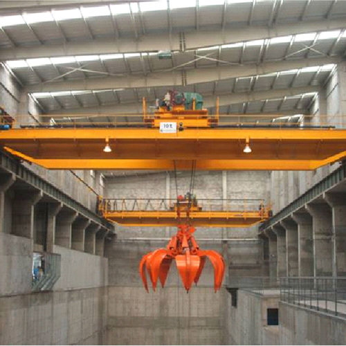Pont roulant à benne preneuse - QZ - Nucleon (Xinxiang) Crane Co., Ltd. - bipoutre / avec système de levage léger / pour atelier