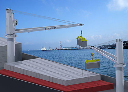 Grue de pont - Nucleon (Xinxiang) Crane Co., Ltd. - fixe / à flèche articulée / pour applications offshore