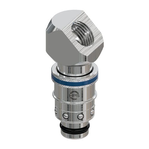 Raccord rapide - HPS International - hydraulique / taraudé / coudé à 45°