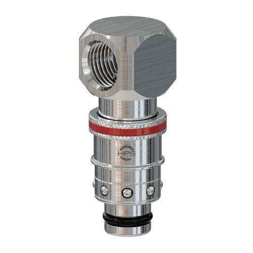 Raccord rapide - HPS International - hydraulique / taraudé / coudé à 90°