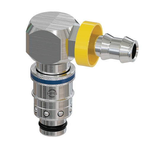 Raccord push-to-lock - HPS International - hydraulique / coudé à 90° / en laiton nickelé