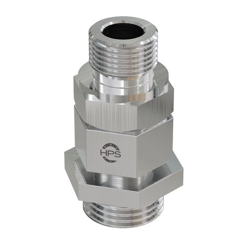 Réduction mâle-mâle filetée - HPS International - pour tuyaux / hydraulique / en laiton nickelé
