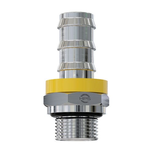 Raccord hydraulique - HPS International - fileté / cannelé / en laiton nickelé