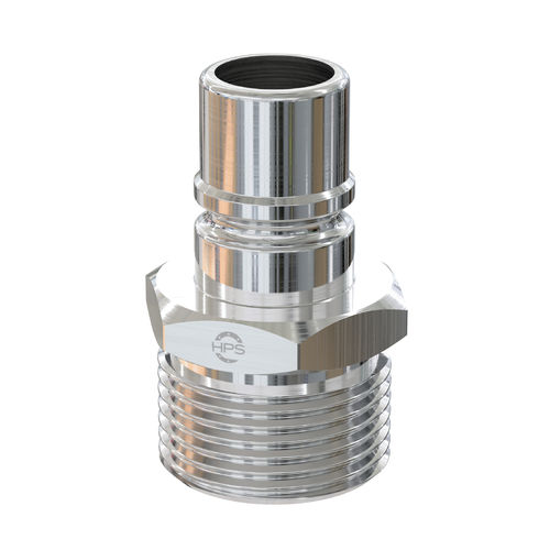 Raccord auto-étanche - HPS International - hydraulique / fileté / en laiton