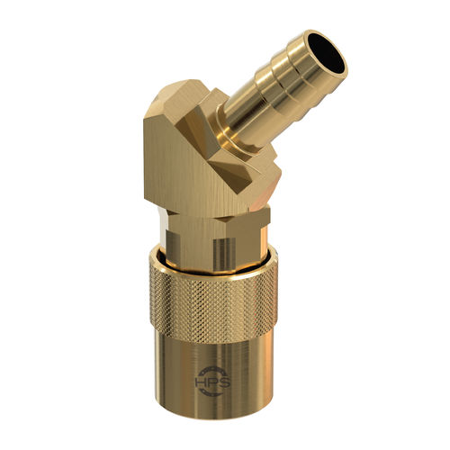 Raccord coudé à 45° - HPS International - hydraulique / à emboîtement / en laiton