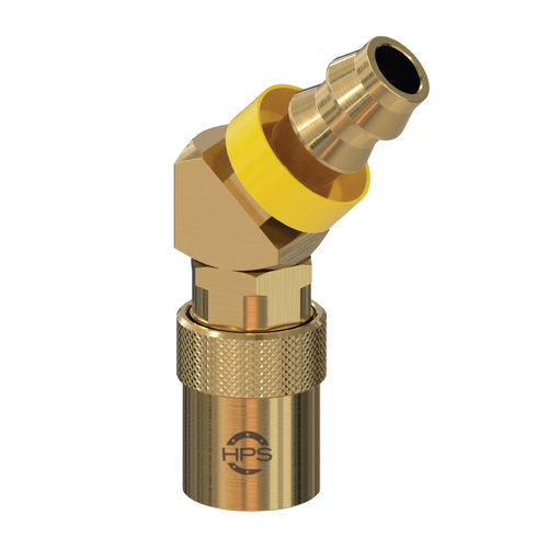 Raccord coudé à 45° - HPS International - hydraulique / à emboîtement / en laiton