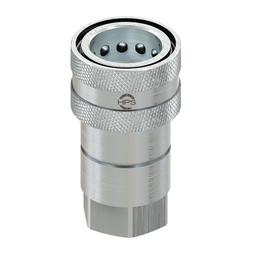 Raccord rapide - HPS International - pour huile hydraulique / taraudé / en acier zingué