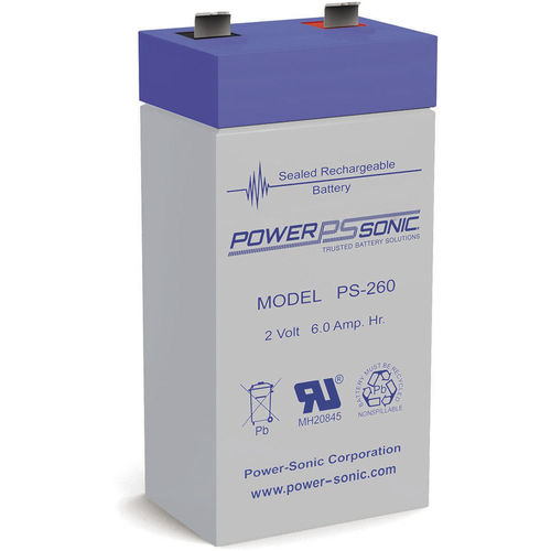 Batterie VRLA - PS-260 - Power-Sonic - rectangulaire / 2 V / pour onduleur