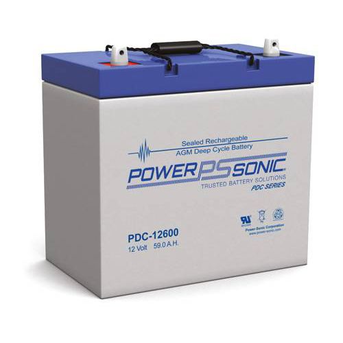 Batterie à décharge profonde - PDC-12600 - Power-Sonic - VRLA / rectangulaire / 12 V