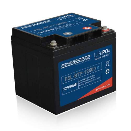 Batterie LiFePO4 - PSL-BTP-12500 - Power-Sonic - rectangulaire / 12 V / UL