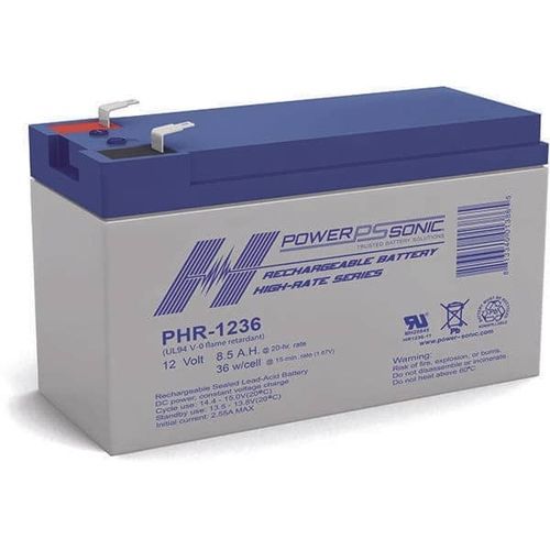 Batterie VRLA - PHR-1236 - Power-Sonic - rectangulaire / 12 V / pour onduleur