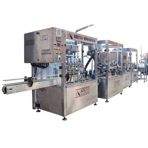 Remplisseuse boucheuse étiqueteuse servocommandé - ADK 301 - Adotek Machine - automatique / pour denrées alimentaires / pour produits cosmétiques