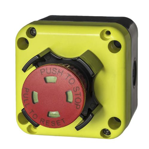 Boîte à boutons à 1 bouton - B10A01x series  - EMS Electro Mecanicals Systems - IP65 / d'arrêt d'urgence / à témoin LED