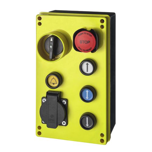 Boîte à boutons à 5 boutons - EMS Electro Mecanicals Systems - IP65 / d'arrêt d'urgence / à témoin LED
