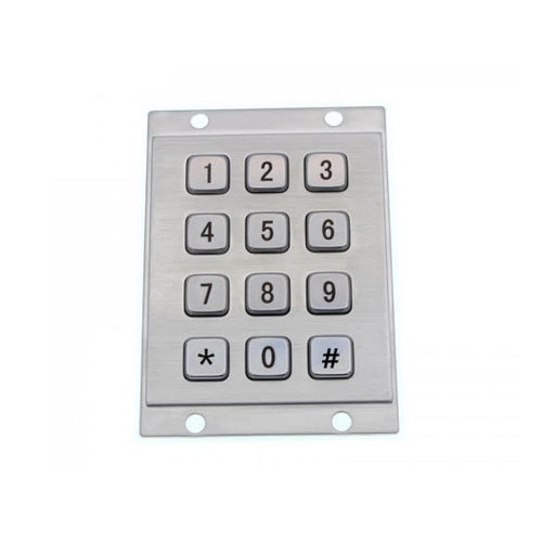 Clavier numérique 12 touches - D-8208A - ShenZhen DAVO Electronics Co., Ltd - encastrable / en inox / en acier inox