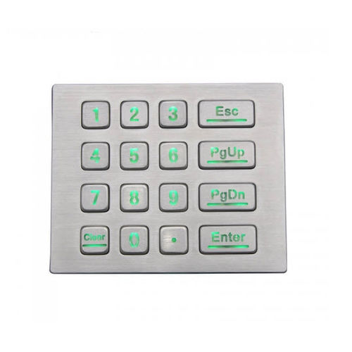 Clavier numérique 16 touches - D-8281C - ShenZhen DAVO Electronics Co., Ltd - encastrable / en métal / en inox