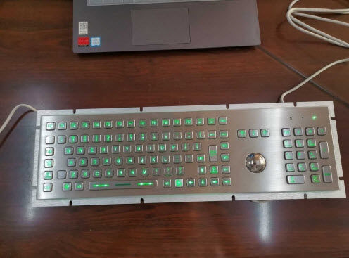 Clavier encastrable - D-8605-BG - ShenZhen DAVO Electronics Co., Ltd - à touches mécaniques / 103 touches / avec trackball
