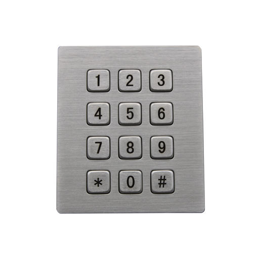 Clavier numérique 12 touches - D-8208J - ShenZhen DAVO Electronics Co., Ltd - encastrable / en métal / inoxydable