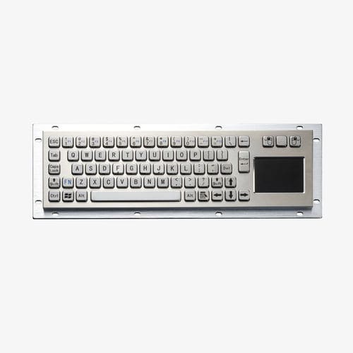Clavier en inox brossé - D-8635T - ShenZhen DAVO Electronics Co., Ltd - encastrable / à touches mécaniques / 3 touches de souris