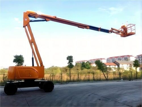 Nacelle articulée diesel - G-RZ28 - Jinan Gradin Machinery Co., Ltd. - à roues / d'extérieur / pour chantier