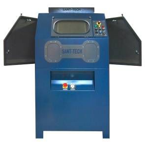 Cabine de sablage à pression - PK-AS series - Sant-Tech - automatique / avec table tournante / pour applications aérospatiales