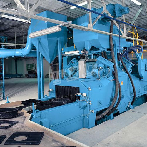 Grenailleuse à convoyeur à bande grillagée - Qingdao Ted Machinery - pour métal / verticale