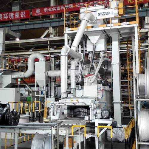 Grenailleuse à convoyeur aérien - Qingdao Ted Machinery - pour jantes