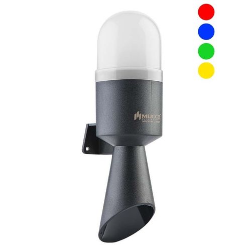 Klaxon d'alarme à pose murale - SNT-B72-RGB - MUCCO  Warning Lights - avec feu à LED / avec feu à éclats / résistant aux intempéries