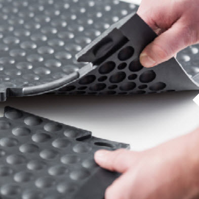 Tapis antidérapant - Ergo - Sunnex - de travail / à bulles / en caoutchouc nitrile