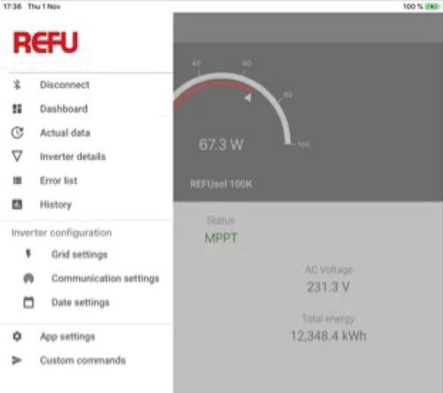 Logiciel de supervision - REFUset - REFU Elektronik GmbH - d'interface / de mise en service / d'installation photovoltaïque